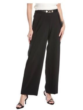 NWT! Anne Klein Woman’s Black Wide Leg  Cropped Pull On Pants Size XL